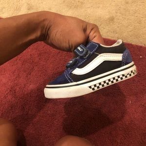 Blue/Black Checkered Vans TODDLER